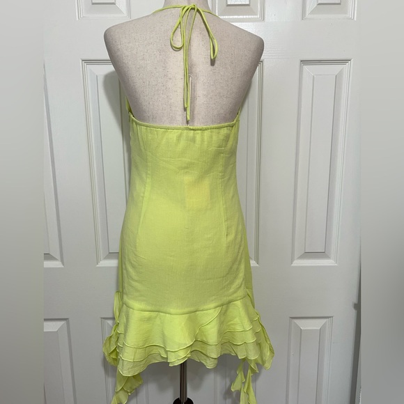 Anthropologie-Charlie Holiday The Zephyr mini dress Size 8. Halter top, ruffles - Picture 5 of 11